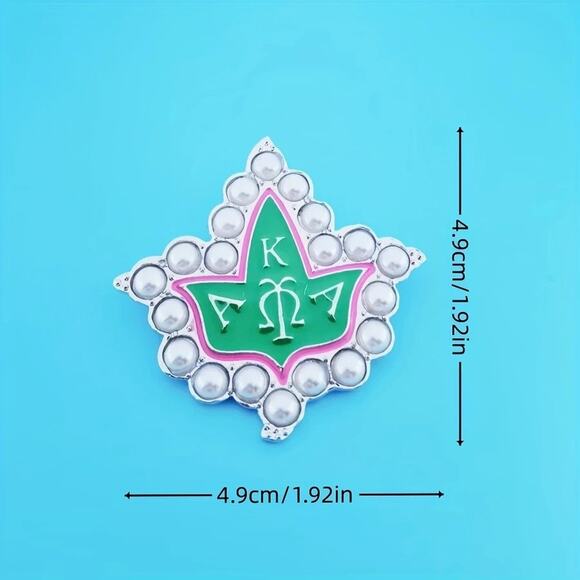 AKA Alpha Kappa Alpha Brooch with White Pearls - Picture 4 of 4